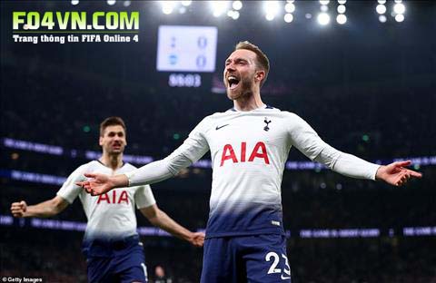 Mô phỏng chiến thuật : 4-1-2-1-2 với Team color Tottenham