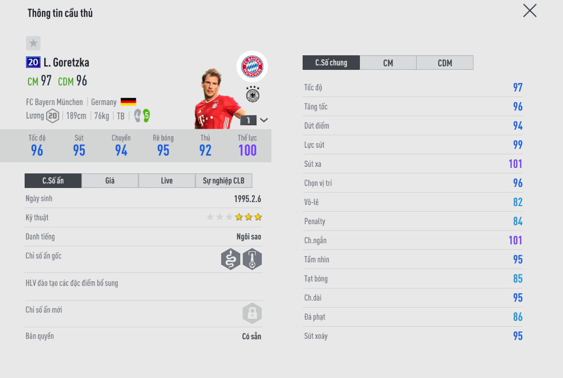 Review Leon Goretzka 20UCL